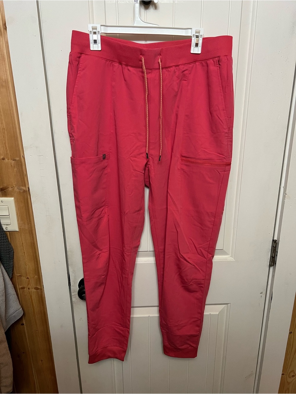 Women’s Pink Scrub Drawstring Jogger Pants XL